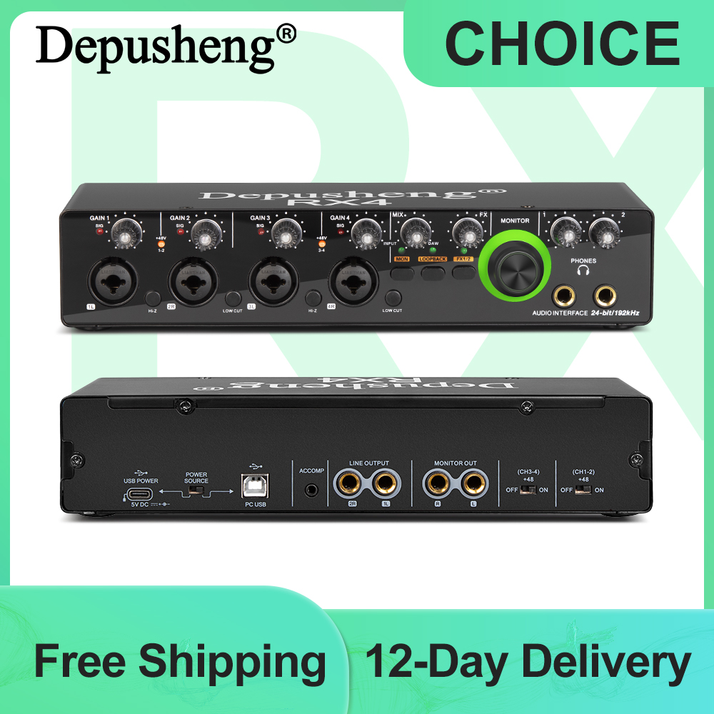 Audio Music Live - Depusheng Audio Interface RX4 Sound Card