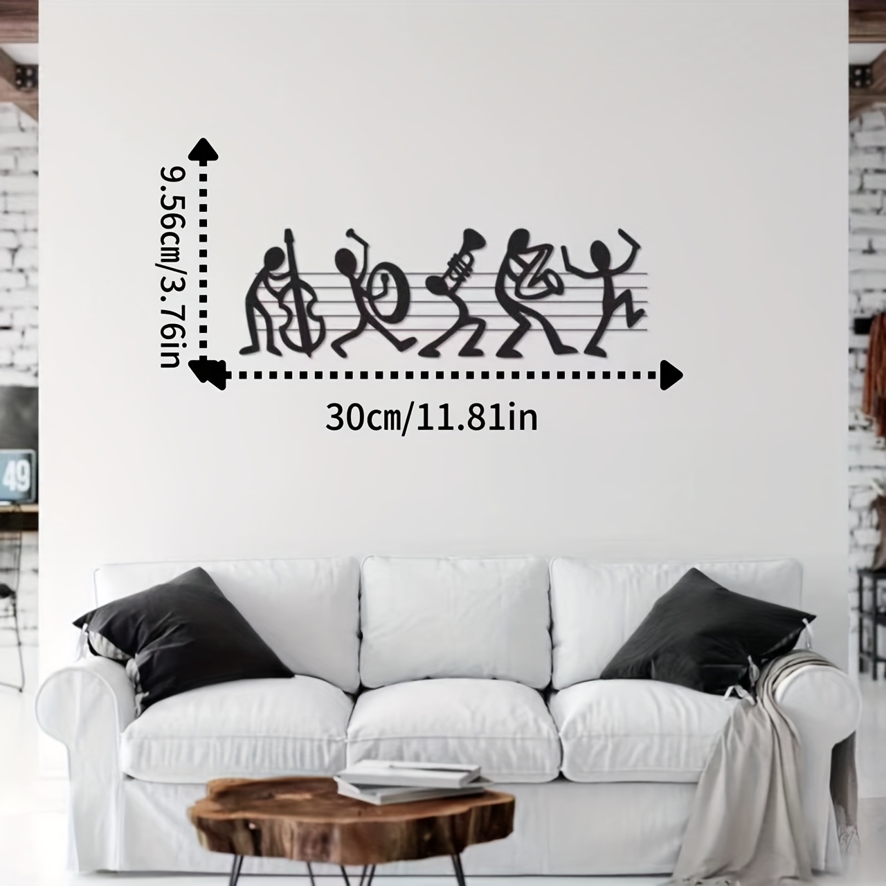 Vintage Music Note Metal Wall  - Audio Music Live 评论和价格