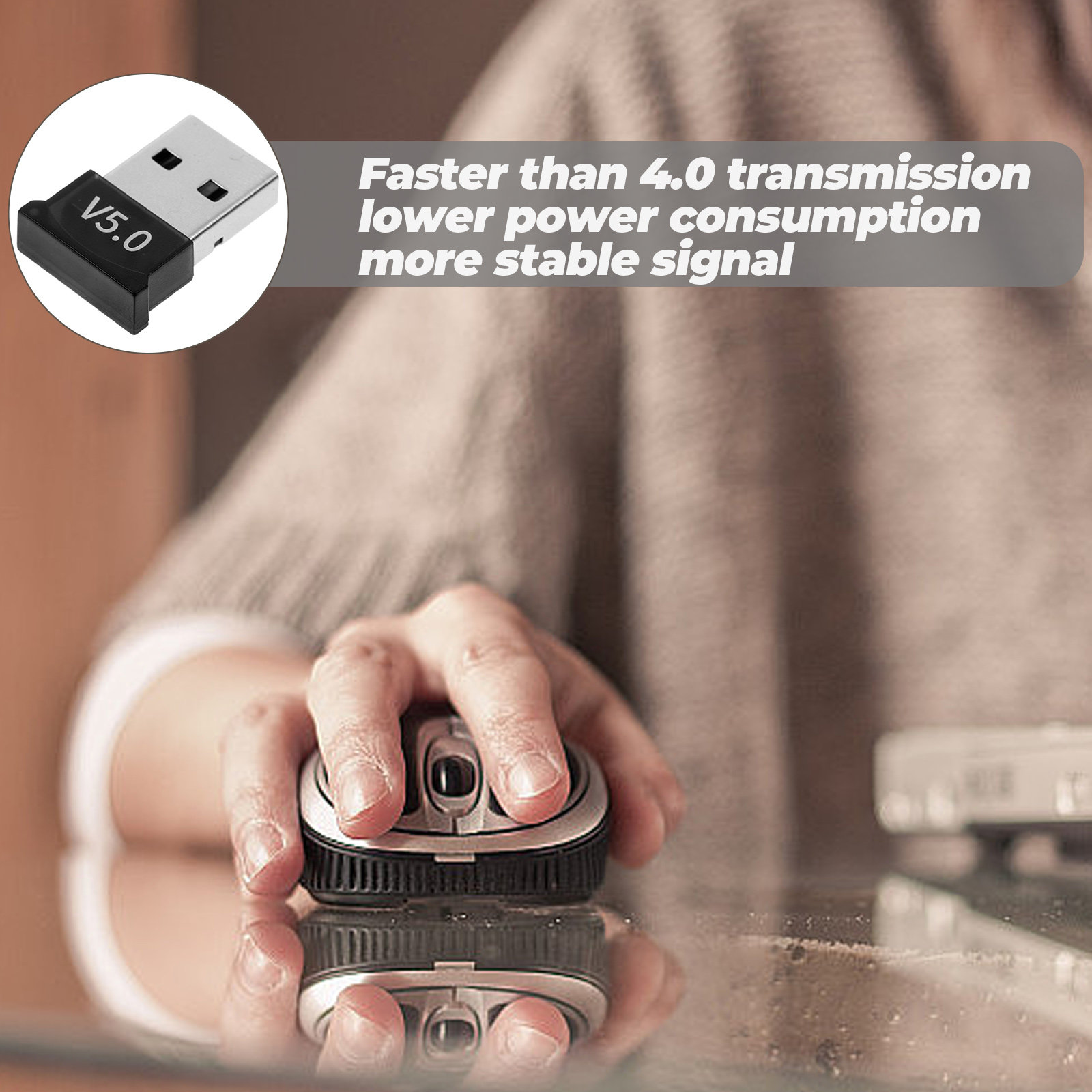 USB 5.0 Adapter Wireless Dongl - Audio Music File 评论和价格