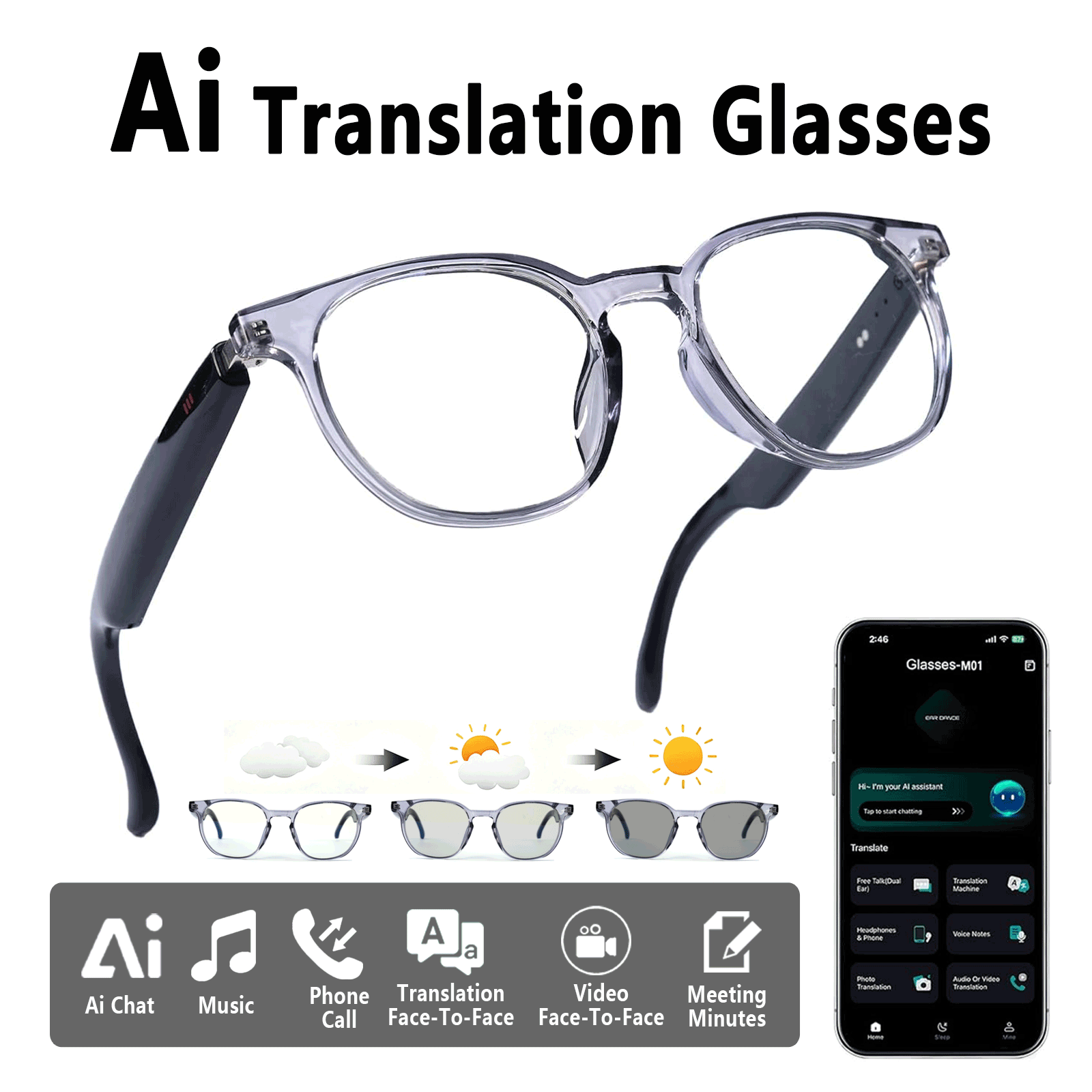 Smart Audio Glasses, Real-Time - Audio Music Apps 评论和价格