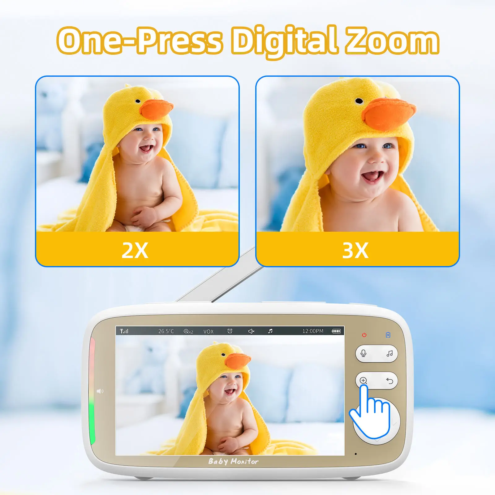 5 Inch Baby Monitor 3X Zoom PT - Audio Music Apps 评论和价格