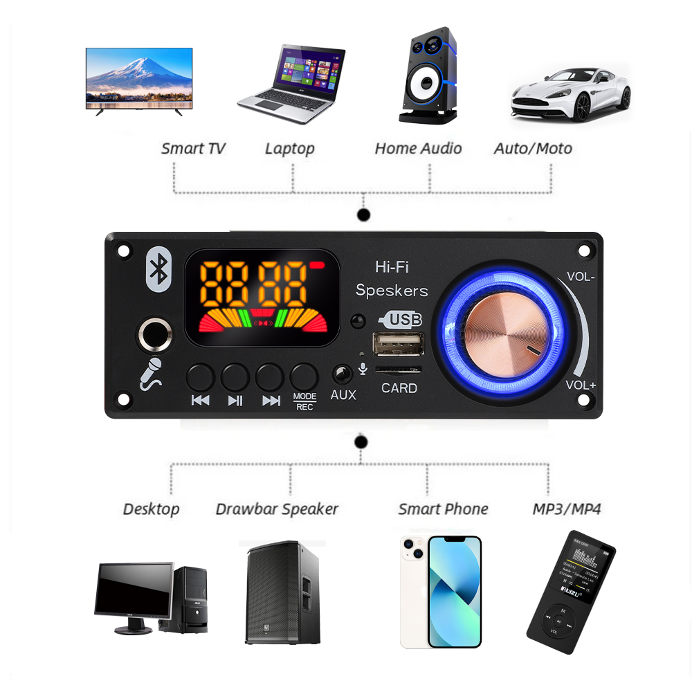 Bluetooth 5.1 DIY 160W Amplifi - Audio Music Volume 评论和价格