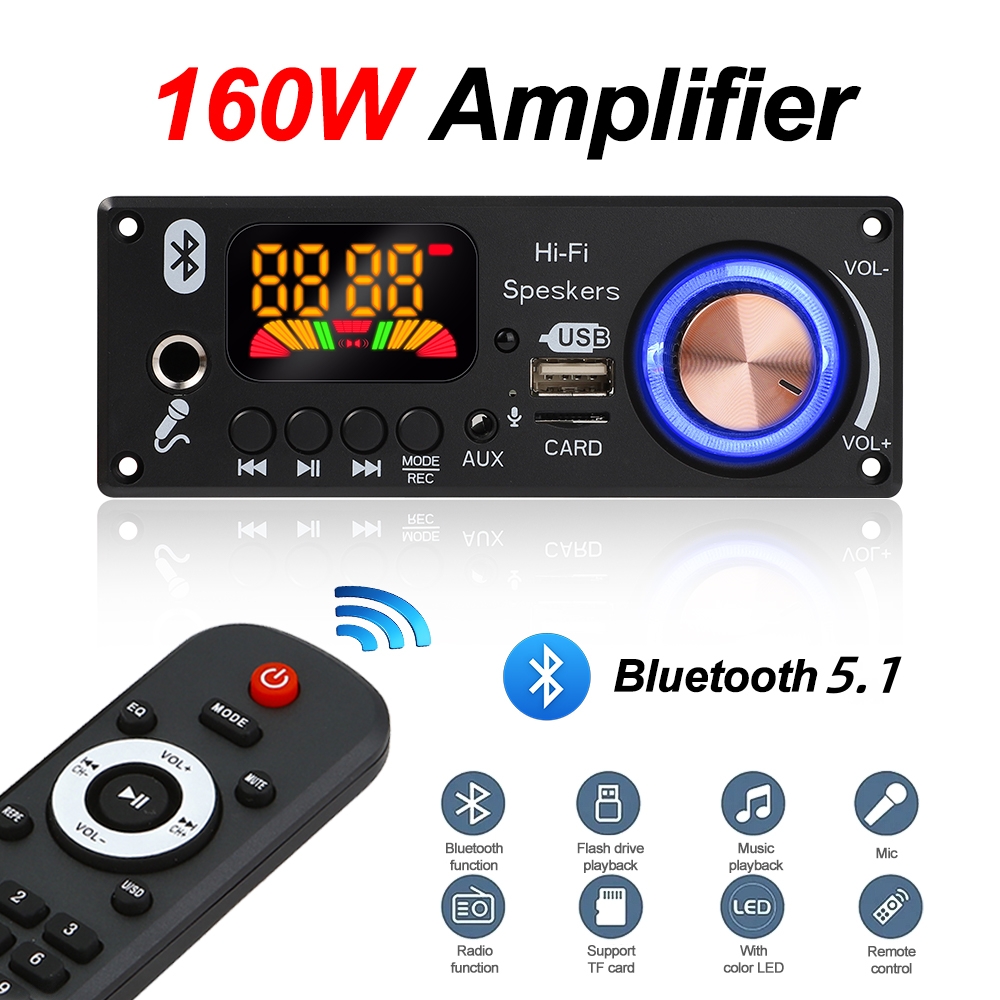Bluetooth 5.1 DIY 160W Amplifi - Audio Music Volume 评论和价格