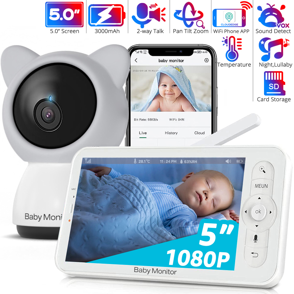HD WiFi Baby Monitor with APP, - Audio Music Apps 评论和价格